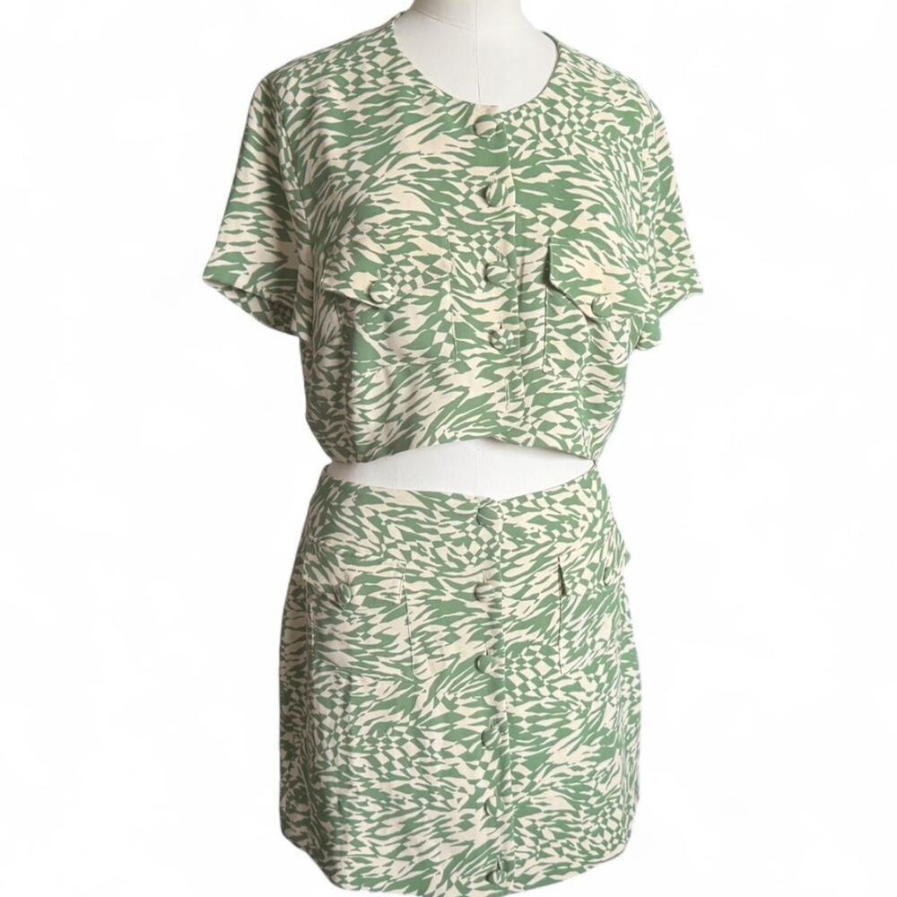 Gala set in green and ivory by Song of Style (size XL) 356